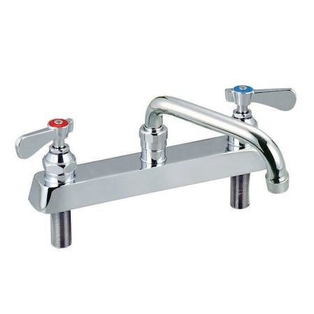 Optiflow Solid Body Faucet, 14 Swing Spout, 8 O.C. Deck Mount